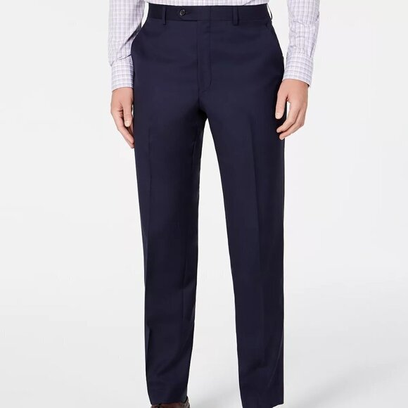 Lauren Ralph Lauren Men's Navy Blue UltraFlex Stretch Flat Front Pants - Picture 1 of 10